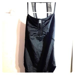 Black one piece bathing suit